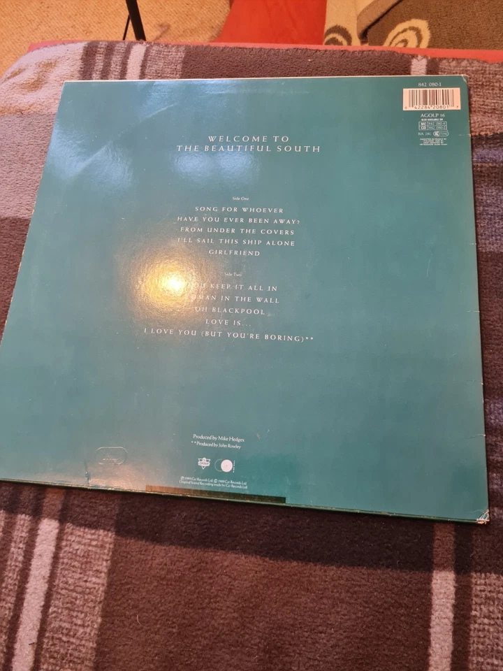 LP The Beautiful South – Welcome To The Beautiful South 842 0801 Go Records 1989 - Bild 2 von 4