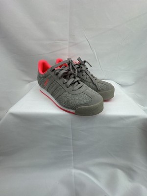 Adidas Originals Samoa Womens Heather Gray Solar Pink Knit Sneakers