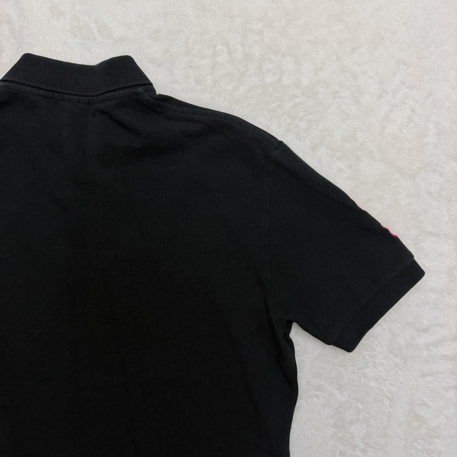 Ralph Lauren Polo Shirt Mens Medium Black Big Pony 3 Logo Cotton Pique thumbnail 11