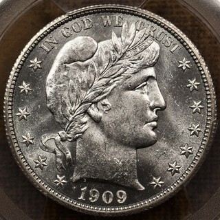 1909 Barber half dollar PCGS MS63 flashy frosty blast white DavidKahnRareCoins
