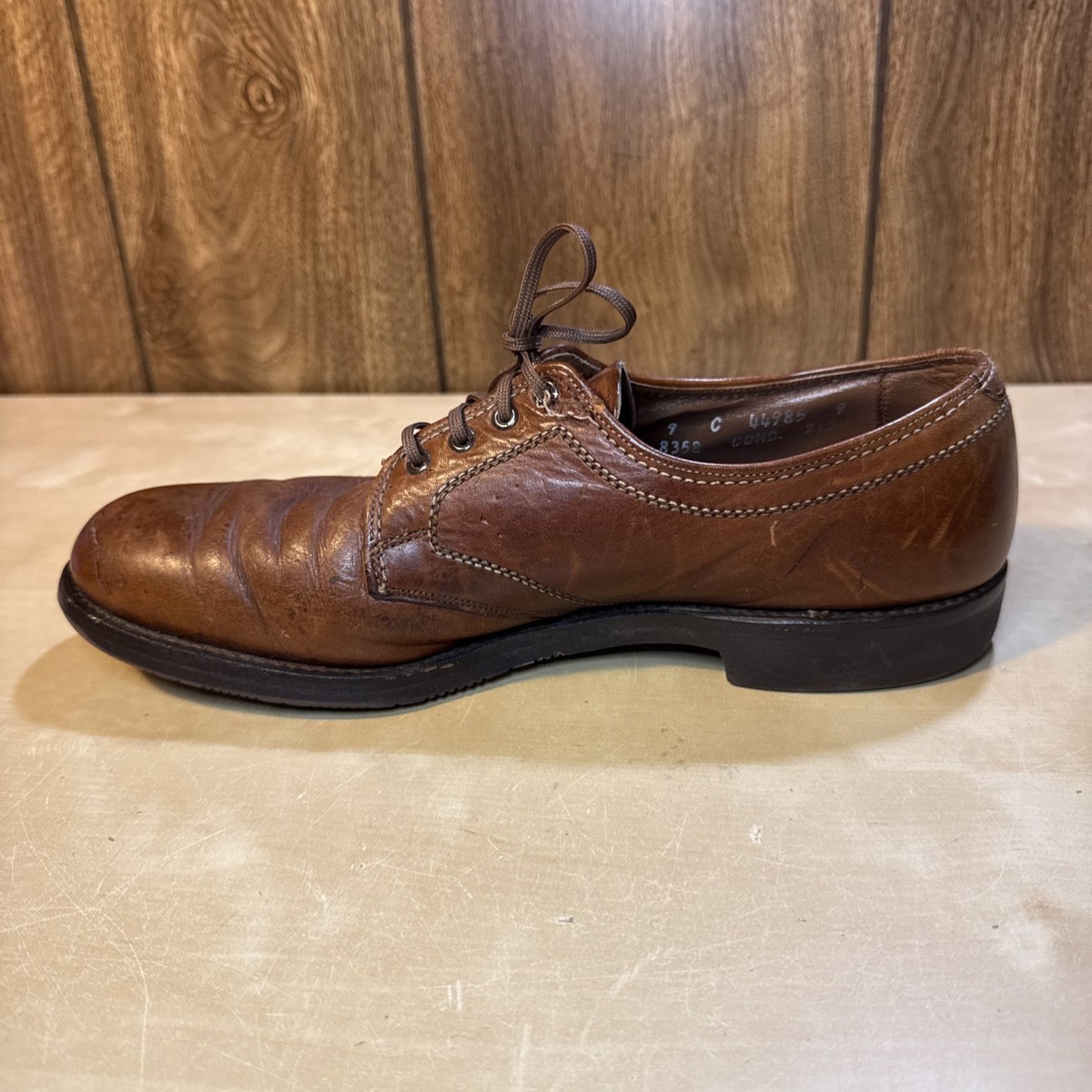 VTG Allen Edmonds Ostendo Brown Leather Oxford Vibram Shoes  display picture 1