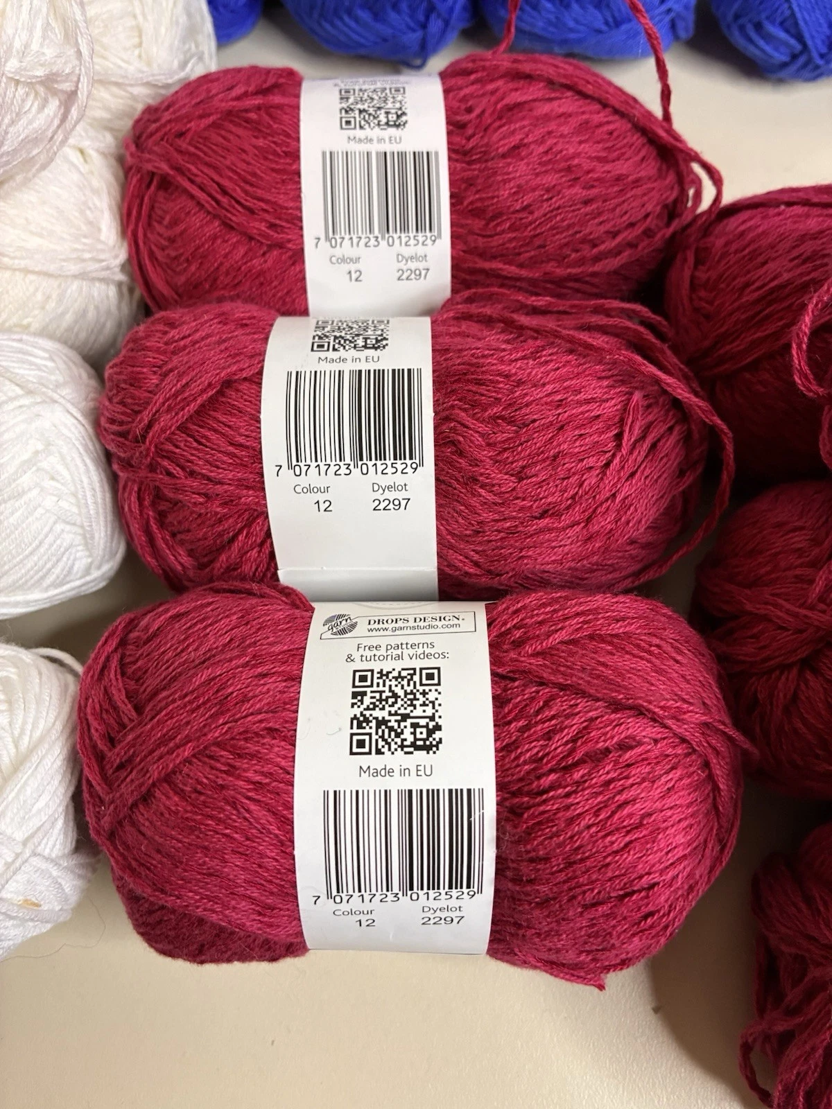 LOT OF 44 Drops Yarn Assorted Cotton Saffron image 16
