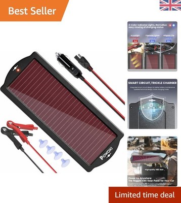 Wasserdichtes 12V Solar Autobatterie Ladegerät mit Amorphous Panel Technologie