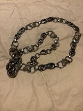 Women's Brighton Heart Link Chain Link Belt Silver  Gold Tone Vintage