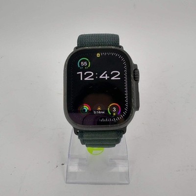 GPS Only Apple Watch Ultra 2 49MM Black Titanium Green Alpine Loop MX4R3LW/A