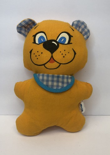 Shelcore Cloth Bear Rattle Vintage Good Condition Baby Infant Bandana Retro Prop