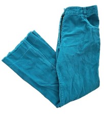Vintage 80s Montgomery Ward Cotton Corduroy Pants Teal Green Womens Size 20