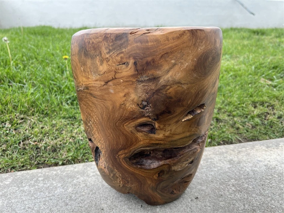 Teak Root 11.8'' Tall Shallow Vase Natural Wooden Decorative Home Decor Ornament - Image 2 of 4