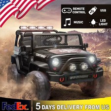 Electric 12V Kids Ride on Car Toy Truck Off Road Jeep 2 Seater w/Remote Control