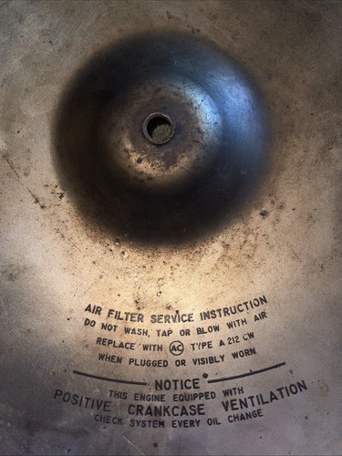 1966-1972 Chevrolet 6421833 Open Element Or Cowl Chrome Air Cleaner Lid From 396 - Picture 2 of 6