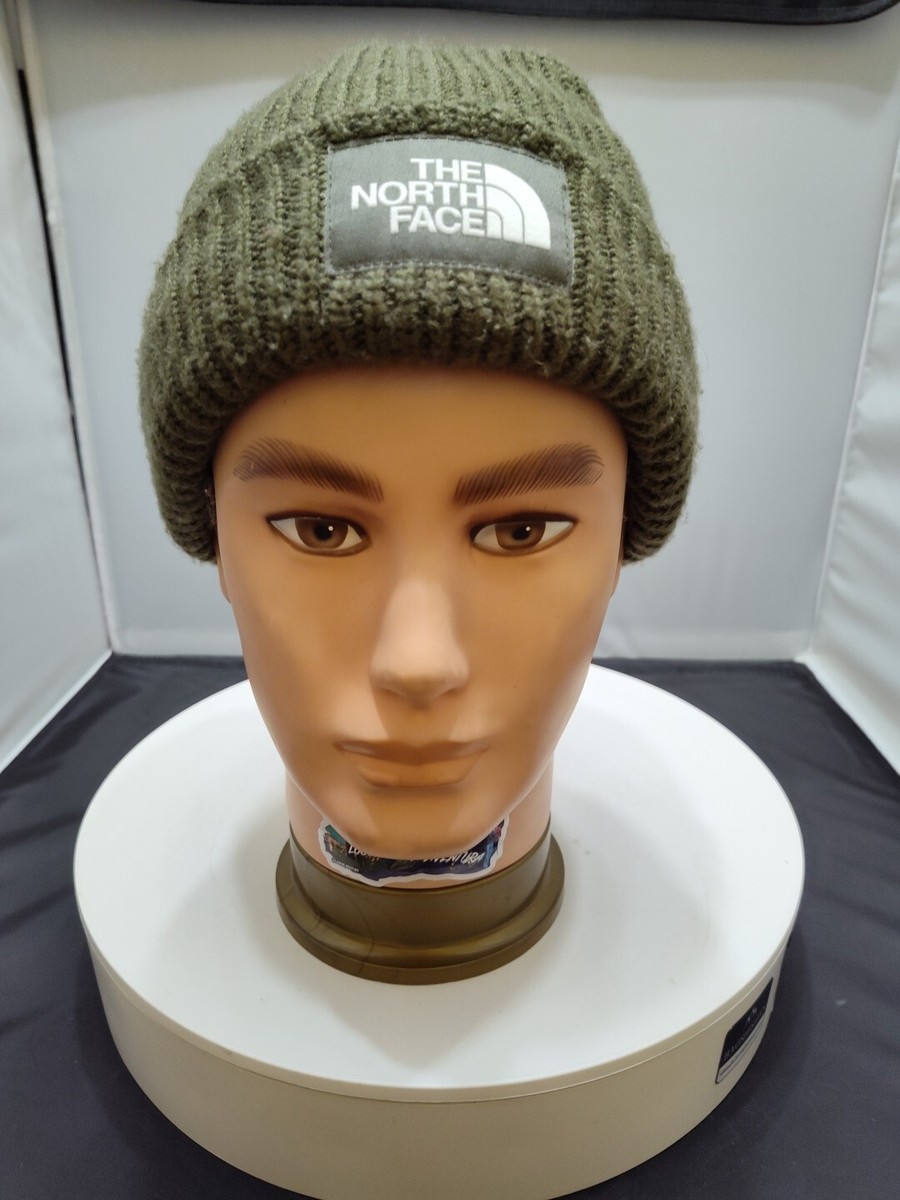 Made In USA THE NORTH FACE Soft Knit Military Olive BEANIE Cuff