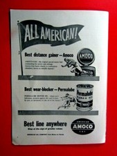 1953 Amoco Standard All American Gas Oil Original Regional Print Ad 8.x 11"