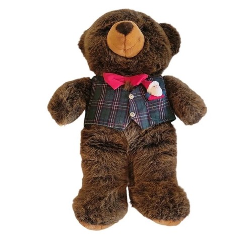 The JC Penney Collection Vintage Teddy Bear Plush Vest Christmas Bear 28"
