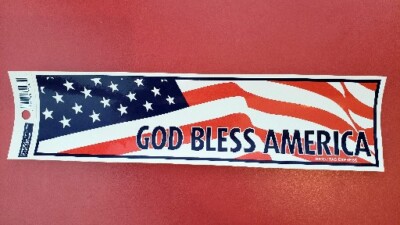 10 x God Bless America Bumper Stickers US Sticker USA Flag 3 x 11 1/4'' 250 Years