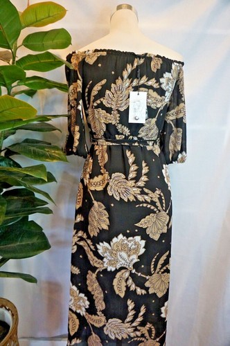BARDOT Jessa Paisley Print Maxi Dress Sz 6 Black BNWT Party Cocktail Gypsy Boho - Picture 7 of 11
