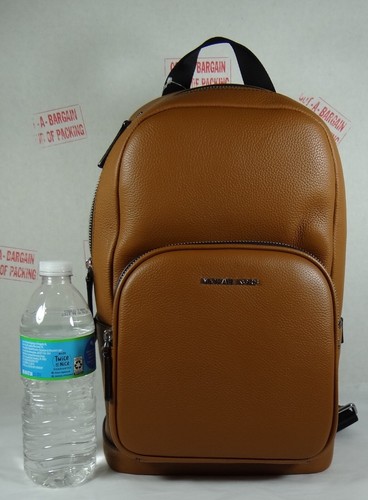 Michael Kors Unisex Cooper Pebbled Leather Commuter Slingpack Backpack - Picture 22 of 40