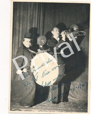 Autographe Photo Clown Musique 1941 Illisible Dédicace Manuscrite M1.45 - Photo 1/2