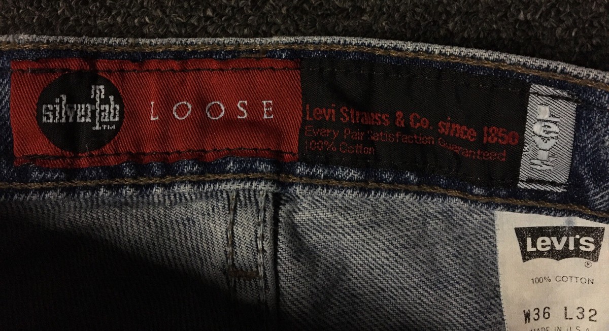 Vtg 90s Levi's Silvertab Loose Jeans 35/32 USA Tapered Skate Vtg 90s Levi's Silvertab Loose Jeans 35/32 USA Tapered Skate