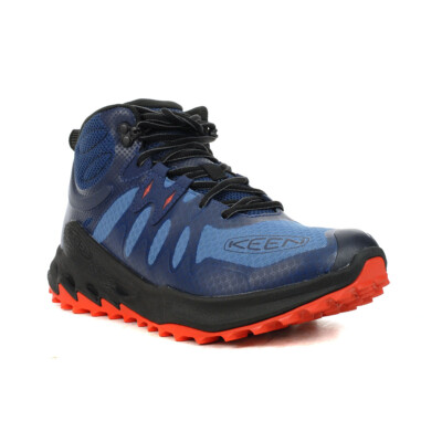 Keen Men's Zionic Mid Coronet Blue/Poppy Red Waterproof Hiking