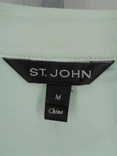 St John Silk Ruffle Button Blouse Top Size Medium - Picture 11 of 11