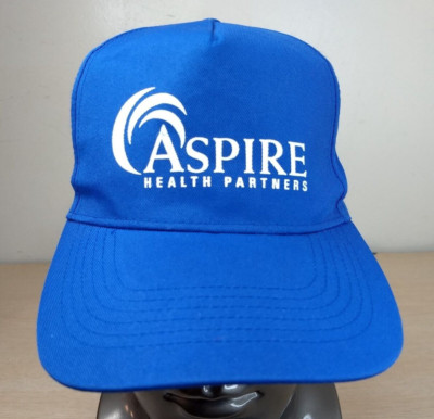 ASPIRE HEALTH PARTNERS ADJUSTABLE STRAPBACK BASEBALL HAT/CAP, BLUE, MEDICAL/DOC