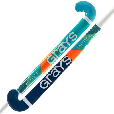 2024/25 Grau Riptide UB MC blau grün Junior Holzhockeyschläger - kostenloser Versand