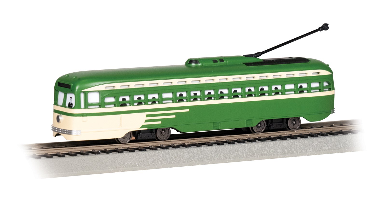 Bachmann HO PCC Streetcar - Green & Cream DCC Sound Value 60513 NEW