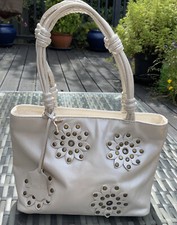 Borsa a mano vintage in pelle Lilley e Skinner - 10 x 6 pollici - effetto satinato