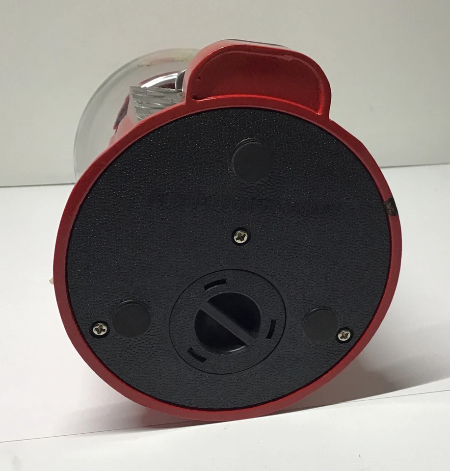 Mini dispensador de frijoles Jelly Belly funcionamiento con monedas metal vidrio máquina banco original Foto 3 de 4