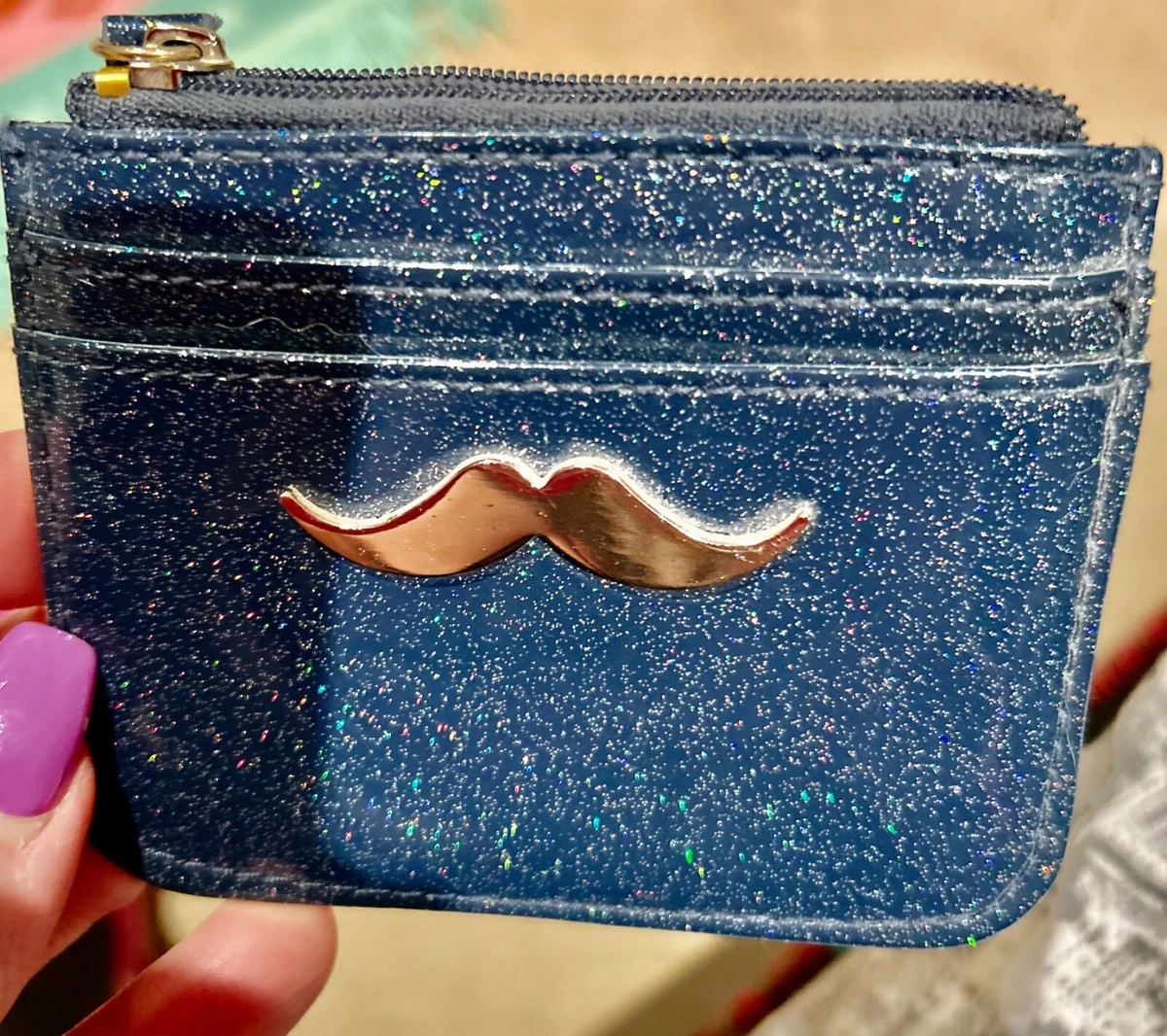 Funky glittery dark blue coin purse oyster card holder eBay