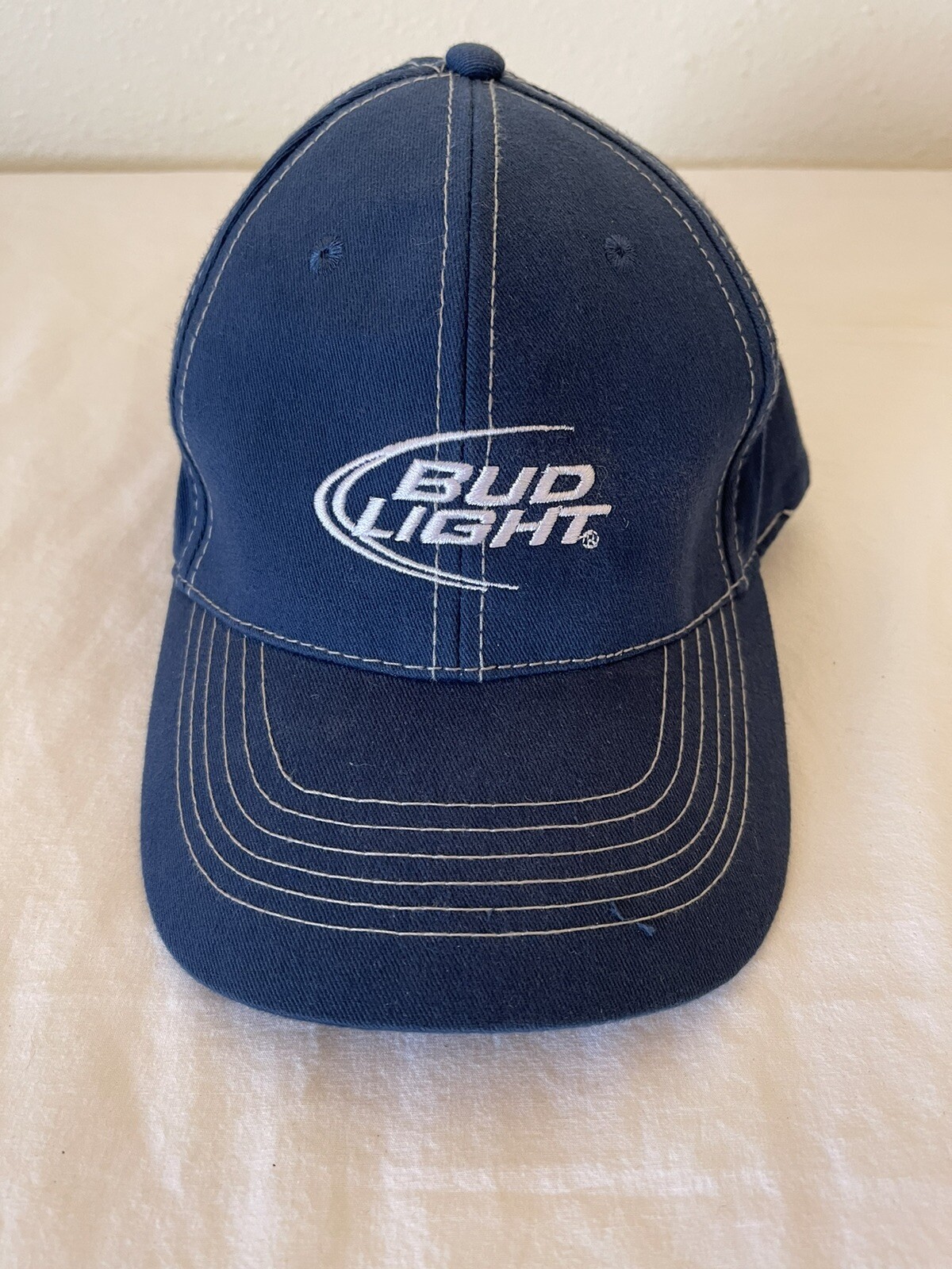 Bud Light Hat Cap Beer Blue Strapback Embroidered Baseball