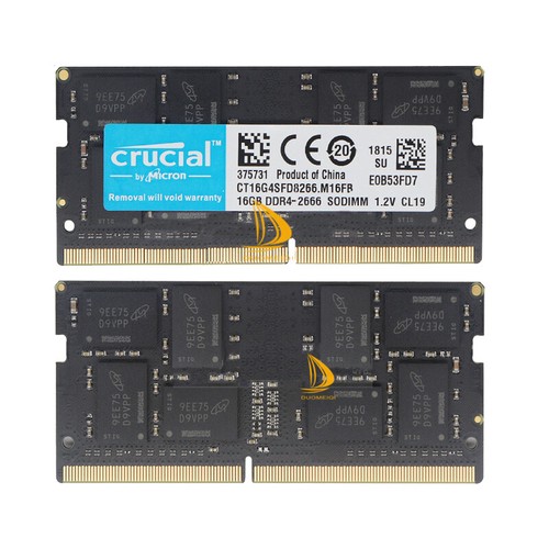 Crucial 16 GB 2RX8 DDR4 RAM 2666V PC4-21300 1.2V SO-DIMM Laptop Memory NON-ECC - Picture 3 of 3