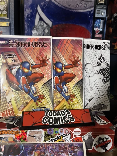 Edge Of Spider-verse #3: 3 comic SET! Bagley Homage Variant Marvel 2023 NM