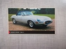 AUTO D'EPOCA "JAGUAR E SPIDER"  SU CARTONCINO misure: cm.17 x cm.9,5