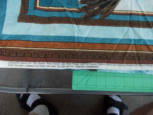 Wild Wings Quest of the Hunter Wall Panel Cloth Scarf CP40285 Could Frame It. - Picture 2 of 2