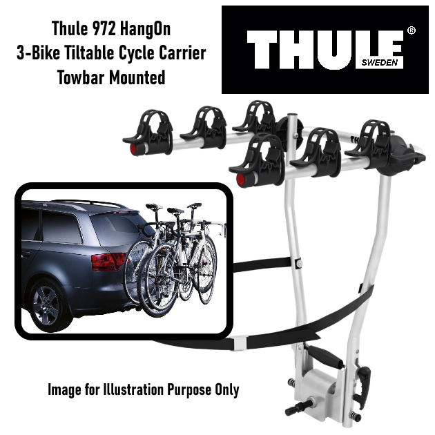 Thule 972 Tiltable Hang On Bike Cycle Carrier Rear TowBar Mount