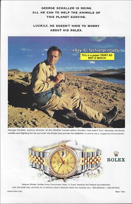 vintage ROLEX 1-Page PRINT AD 2002 Oyster Perpetual Datejust GEORGE SCHALLER