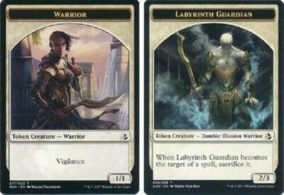 Warrior/Labyrinth Guardian Token Amonkhet Near Mint MTG Magic DNA GAMES