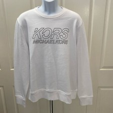 NEW wTag-MICHAEL KORS White Sweatshirt L