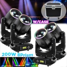 200W Moving Head Light LED RGBW Gobo Beam Stage Lighting DJ Disco Show DMX Case