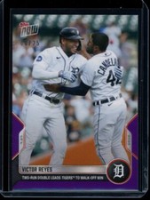 2022 Topps Now #601 Victor Reyes Purple Parallel Card #d 8/25