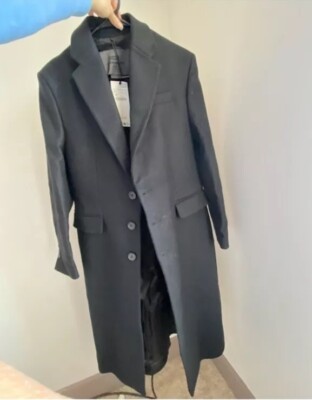 Zara Black Oversized Menswear Style Coat Jacket STEVEN Zara Black Oversized Menswear Style Coat Jacket STEVEN