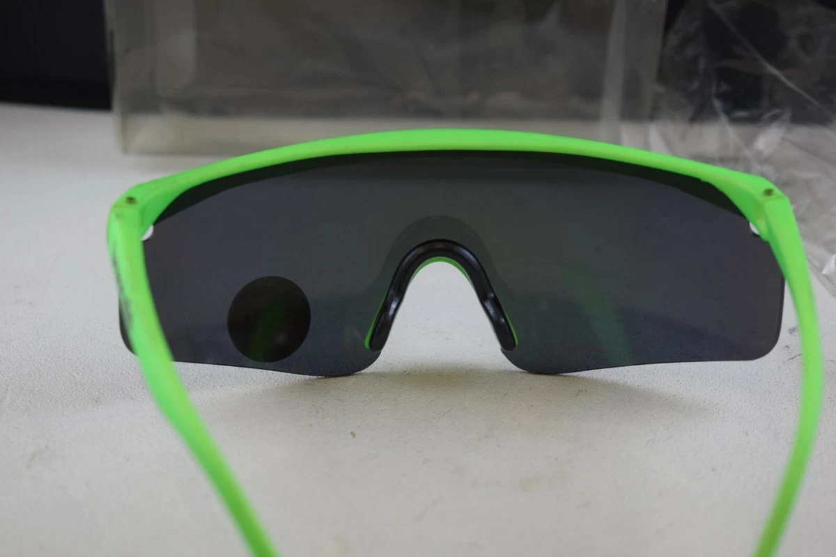 Brancale 9350 cycling sunglasses vintage plastic frame lens green NOS