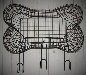 Pottery Barn Wall Hanging Wire Dog Bone Storage Basket New Ebay
