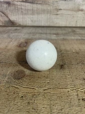 Vtg Billiard Ball Pool White Cue Solid Replacement Aprox. 2 1/4"