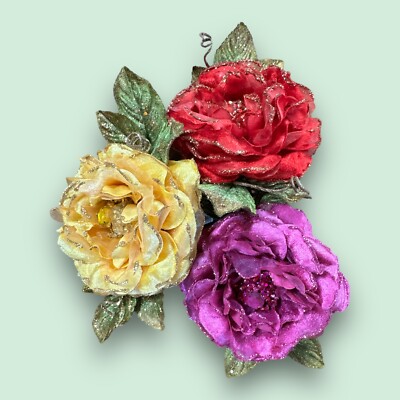 3-er Set Day Of Death Rosen von Katherine´s Collection Rot Gelb Rosa 50cm