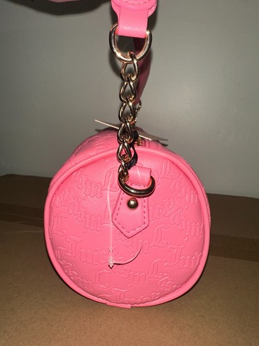 Juicy Couture String of Pearls Roll Shoulder Bag Purse Pink Lemonade New - Picture 4 of 6