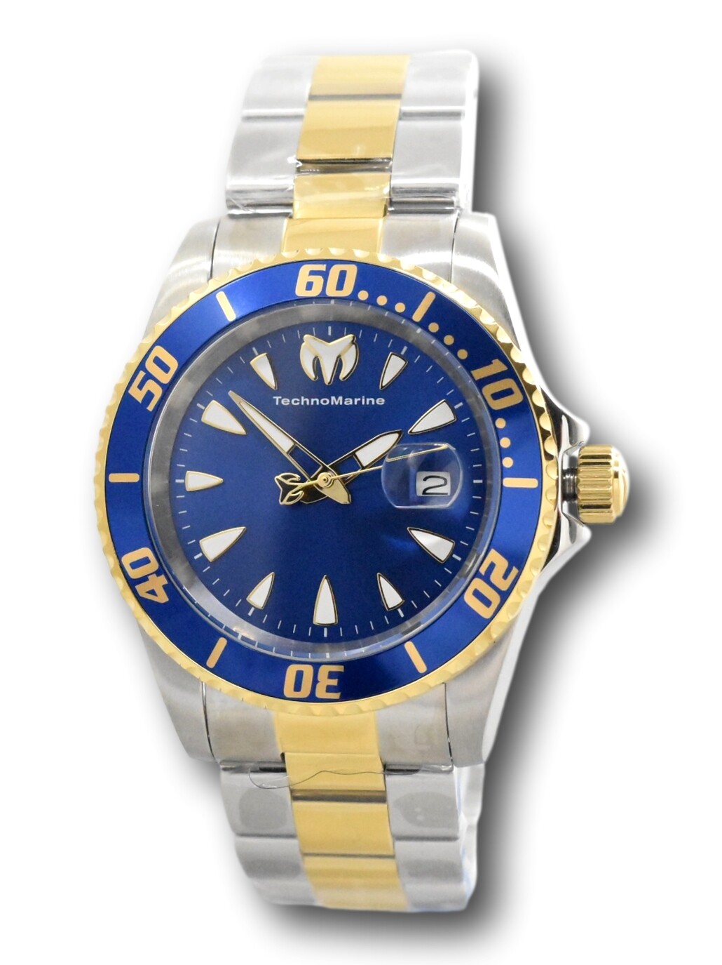 TechnoMarine Sea Manta Men's 42mm Gold Two-Tone 200M Quartz Watch TM-220098