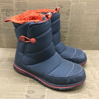 orange snow boots