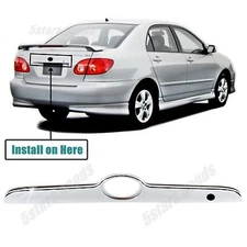 Chrome Rear Trunk Lift Molding Cover Trim For Toyota Corolla Sedan 2003-2008